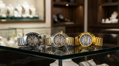 Rado Men’s Skeleton Automatic Watch – Silver & Gold Collection **ساعة رادو للرجال أوتوماتيكية بهيكل مكشوف – مجموعة الفضي والذهبي**