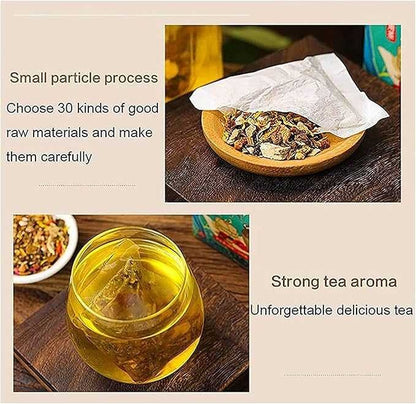 Original Ginseng Five Treasures Flavored Tea with Red Date Top Grade Handmade Health Tea Kidney Tea Wubao Herbal Ginseng Red Date Natural Chinese Cleanse for Men Women - te de riñon Saludable Organica