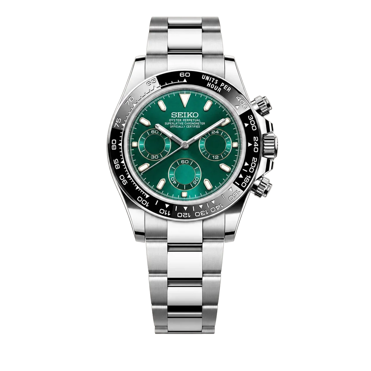 Luxury Green Dial Chronograph Watch