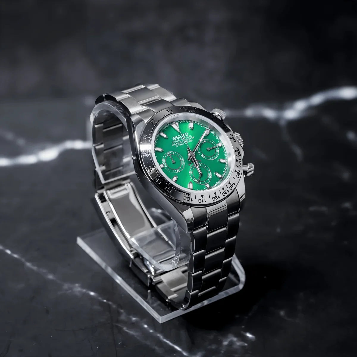 Luxury Green Dial Chronograph Watch